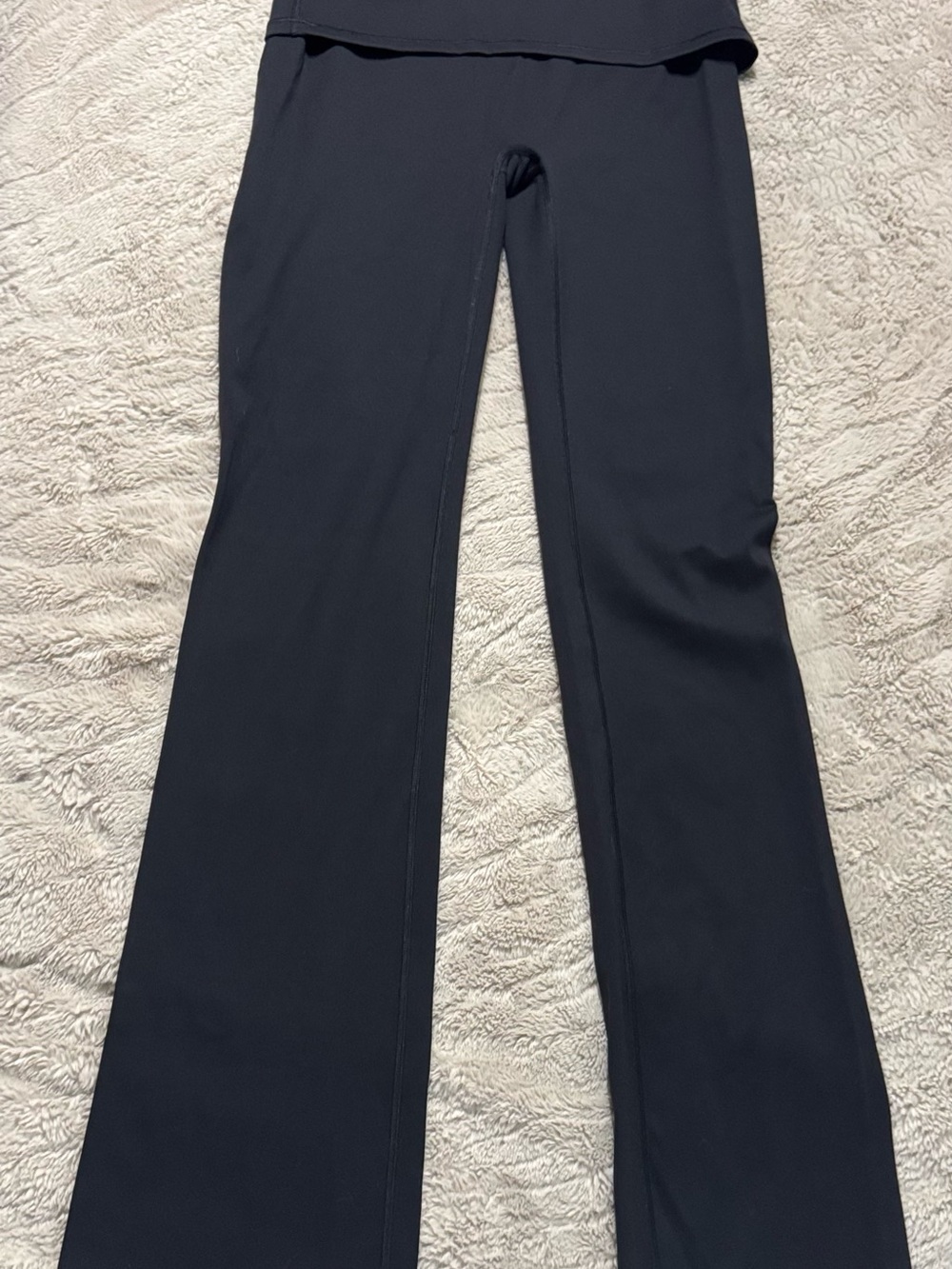 SKIMSxNike - NWT- Matte Foldover Slim Flare Leggings- Size Small- Obsidian - Picture 8 of 16